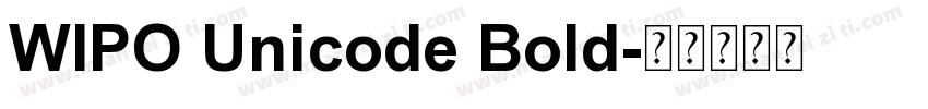 WIPO Unicode Bold字体转换